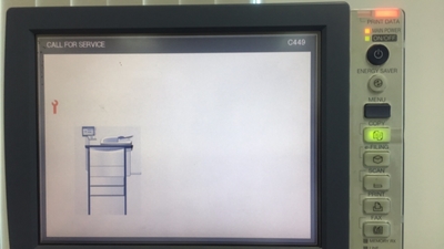 Máy photocopy màu toshiba báo lỗi C449 và cách sửa chữa